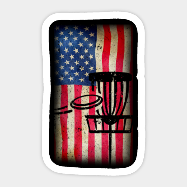 USA Flag Disc Golf - Disc Golf - Sticker | TeePublic
